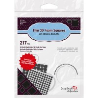 Scrapbook Adhesives - Thin 3D foam squares - black - mix