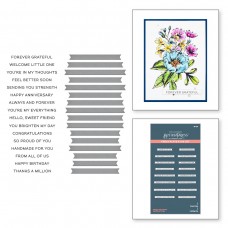 Spellbinders - Always and Forever Sentiment Strips Press Plate and Die Set