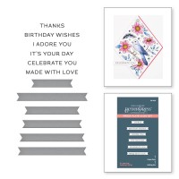 Spellbinders - It's Your Day Sentiment Strips Press Plate and Die Set