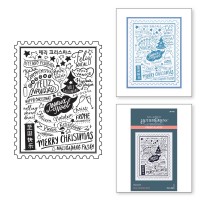 Spellbinders - Merry Christmas World Press Plate