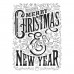 Spellbinders - Merry Christmas and Happy New Year Press Plate