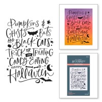Spellbinders - Pumpkins and Ghosts Background Press Plates