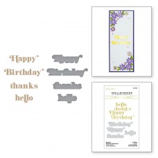 Spellbinders - Be Bold Glimmer Sentiments Glimmer Hot Foil Plate and Die
