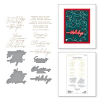 Spellbinders - A Merry Little Christmas Sentiments Glimmer Hot Foil Plate and Die Set