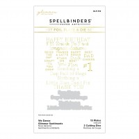 Spellbinders - We Dance Glimmer Sentiments Glimmer Hot Foil Plate and Die