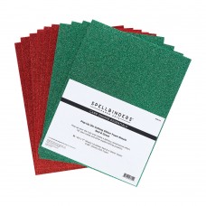 Spellbinders - Pop-Up Die Cutting Glitter Foam Sheets - Red and Green