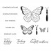 Spellbinders - Butterfly Sentiments Clear Stamp Set