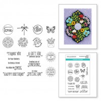 Spellbinders - Floral Reflection Sentiments Clear Stamp Set
