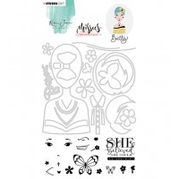 Studio Light - Missees by Karin Joan - Clear Stamp and Die Cut Betty (basic set)