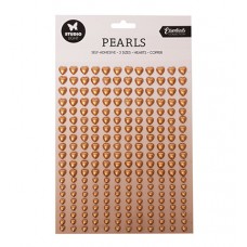 Studio Light - Adhesive Pearls - Copper Hearts