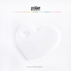 The Stamp Market - Acrylic Heart Paint Palette - Clear