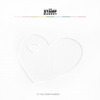 The Stamp Market - Acrylic Heart Paint Palette - White