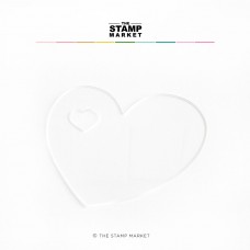 The Stamp Market - Acrylic Heart Paint Palette - White