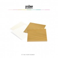 The Stamp Market - Bitty Backgrounds Stripes Foil Plates