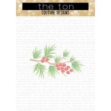 The Ton - Pine Branch Berry Layering Stencils
