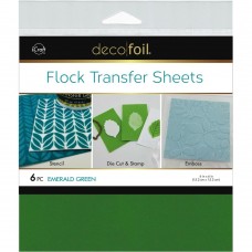 iCraft Deco Foil Flock Transfer Sheets - Emerald Green - 6 sheets (6x6")