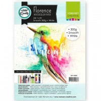 Florence - Watercolor Paper 300g - Smooth - White (10 A4 sheets)