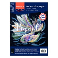 Florence - Watercolor Paper 300g - Smooth - Black (10 A4 sheets)