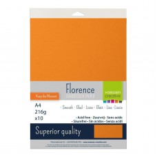 Florence - Cardstock smooth A4 - Mandarin (10 sheets)
