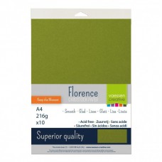 Florence - Cardstock smooth A4 - Olive (10 sheets)