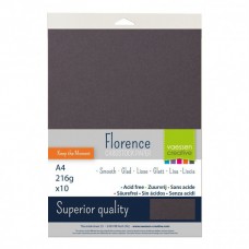 Florence - Cardstock smooth A4 - Anthracite (10 sheets)